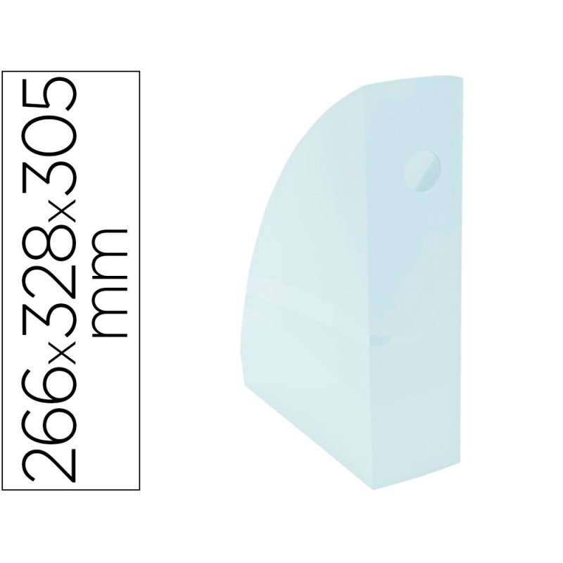 Revistero exacompta aquarel mag-cube azul pastel 266x328x305 mm