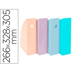 Revistero exacompta aquarel mag-cube set de 4 unidades colores pastel 266x328x305 mm