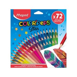 Lapices de colores maped color peps star caja de 72 colores surtidos