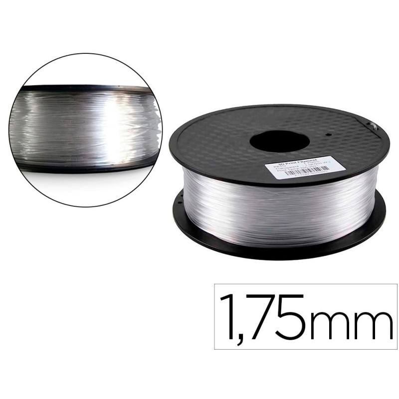 Filamento 3d colido petg 1,75 mm 1 kg transparente Filamento 3d colido petg 1,75 mm 1 kg transparente