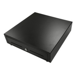 Cajon portamonedas 8 monederos 4 billeteros apertura electrica negro 410x415x110 mm