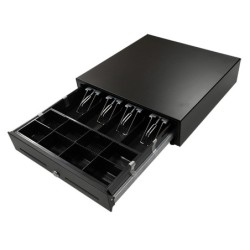 Cajon portamonedas 8 monederos 4 billeteros apertura electrica negro 410x415x110 mm