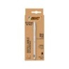 Boligrafo bic cristal renew cuerpo en aluminio mate tinta negro  2 recambios en caja de carton