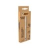 Boligrafo bic cristal renew cuerpo en aluminio mate tinta azul  2 recambios en caja de carton