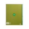 Cuaderno espiral a4 micro antartik tapa forrada80h 90 gr horizontal 1 banda 4 taladros color verde