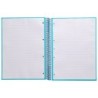 Cuaderno espiral a4 micro antartik tapa forrada80h 90 gr horizontal 1 banda 4 taladros color turquesa