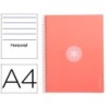 Cuaderno espiral a4 micro antartik tapa forrada80h 90 gr horizontal 1 banda 4 taladros color rosa claro