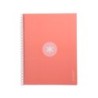 Cuaderno espiral a4 micro antartik tapa forrada80h 90 gr horizontal 1 banda 4 taladros color rosa claro