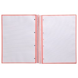 Cuaderno espiral a4 micro antartik tapa forrada80h 90 gr horizontal 1 banda 4 taladros color rosa claro