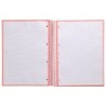 Cuaderno espiral a4 micro antartik tapa forrada80h 90 gr horizontal 1 banda 4 taladros color rosa claro