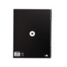 Cuaderno espiral a4 micro antartik tapa forrada80h 90 gr horizontal 1 banda 4 taladros color negro