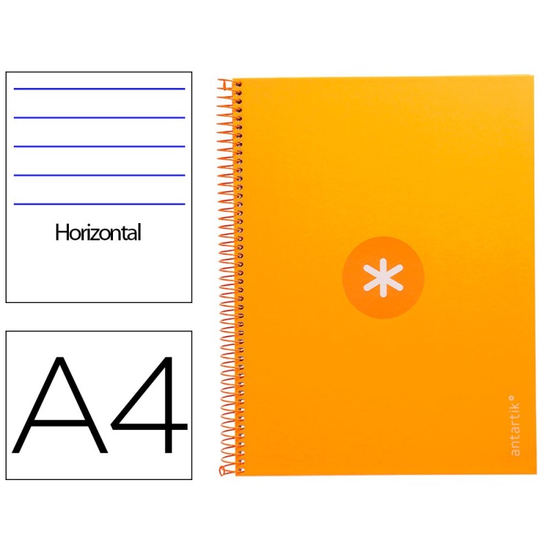 Cuaderno espiral a4 micro antartik tapa forrada80h 90 gr horizontal 1 banda 4 taladros color mostaza Cuaderno espiral a4 micro antartik tapa forrada80h 90 gr horizontal 1 banda 4 taladros color mostaza