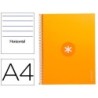 Cuaderno espiral a4 micro antartik tapa forrada80h 90 gr horizontal 1 banda 4 taladros color mostaza