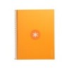 Cuaderno espiral a4 micro antartik tapa forrada80h 90 gr horizontal 1 banda 4 taladros color mostaza
