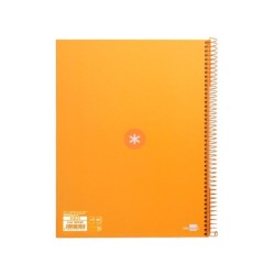 Cuaderno espiral a4 micro antartik tapa forrada80h 90 gr horizontal 1 banda 4 taladros color mostaza