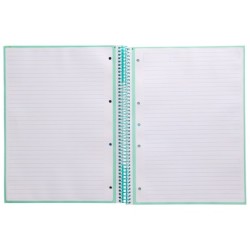 Cuaderno espiral a4 micro antartik tapa forrada80h 90 gr horizontal 1 banda 4 taladros color menta