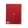 Cuaderno espiral a4 micro antartik tapa forrada80h 90 gr horizontal 1 banda 4 taladros color frambuesa