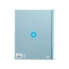 Cuaderno espiral a4 micro antartik tapa forrada80h 90 gr horizontal 1 banda 4 taladros color celeste