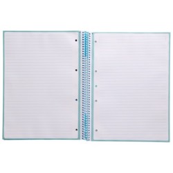 Cuaderno espiral a4 micro antartik tapa forrada80h 90 gr horizontal 1 banda 4 taladros color celeste