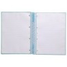 Cuaderno espiral a4 micro antartik tapa forrada80h 90 gr horizontal 1 banda 4 taladros color celeste