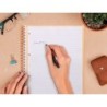 Cuaderno espiral a4 micro antartik tapa forrada80h 90 gr horizontal 1 banda 4 taladros color celeste
