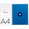 Cuaderno espiral a4 micro antartik tapa forrada80h 90 gr horizontal 1 banda 4 taladros color azul oscuro