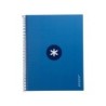 Cuaderno espiral a4 micro antartik tapa forrada80h 90 gr horizontal 1 banda 4 taladros color azul oscuro