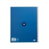 Cuaderno espiral a4 micro antartik tapa forrada80h 90 gr horizontal 1 banda 4 taladros color azul oscuro