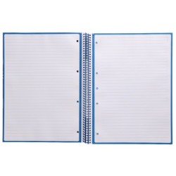 Cuaderno espiral a4 micro antartik tapa forrada80h 90 gr horizontal 1 banda 4 taladros color azul oscuro