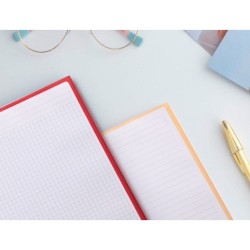 Cuaderno espiral a4 micro antartik tapa forrada80h 90 gr horizontal 1 banda 4 taladros color peach