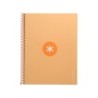 Cuaderno espiral a4 micro antartik tapa forrada80h 90 gr horizontal 1 banda 4 taladros color peach