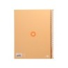 Cuaderno espiral a4 micro antartik tapa forrada80h 90 gr horizontal 1 banda 4 taladros color peach