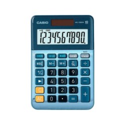 Calculadora casio ms-100em sobremesa 10 digitos tx /- tecla color azul