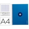 Cuaderno espiral a4 micro antartik tapa forrada 80h 90 gr cuadro 5mm 1 banda 4 taladros azul oscuro