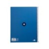 Cuaderno espiral a4 micro antartik tapa forrada 80h 90 gr cuadro 5mm 1 banda 4 taladros azul oscuro