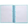 Cuaderno espiral a4 micro antartik tapa forrada 80h 90 gr cuadro 5mm 1 banda 4 taladros turquesa