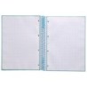 Cuaderno espiral a4 micro antartik tapa forrada 80h 90 gr cuadro 5mm 1 banda 4 taladros celeste