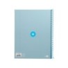 Cuaderno espiral a4 micro antartik tapa forrada 80h 90 gr cuadro 5mm 1 banda 4 taladros celeste
