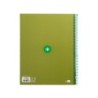 Cuaderno espiral a4 micro antartik tapa forrada 80h 90 gr cuadro 5mm 1 banda 4 taladros verde