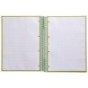 Cuaderno espiral a4 micro antartik tapa forrada 80h 90 gr cuadro 5mm 1 banda 4 taladros verde