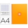 Cuaderno espiral a4 micro antartik tapa forrada 80h 90 gr cuadro 5mm 1 banda 4 taladros mostaza