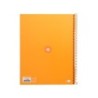 Cuaderno espiral a4 micro antartik tapa forrada 80h 90 gr cuadro 5mm 1 banda 4 taladros mostaza