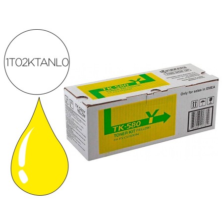 Toner kyocera -mita fs-c5150dn p6021cdn amarillo tk-580y