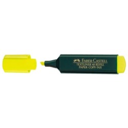 Rotulador faber castell fluorescente textliner 48-07 amarillo blister de 1 unidad