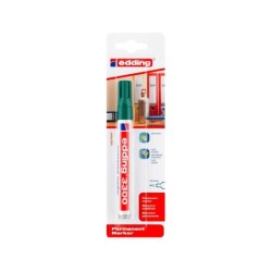 Rotulador edding marcador permanente 3000 n.4 verde punta redonda 1,5-3 mm blister de 1 unidad