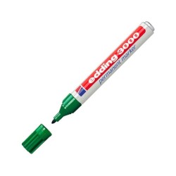 Rotulador edding marcador permanente 3000 n.4 verde punta redonda 1,5-3 mm blister de 1 unidad
