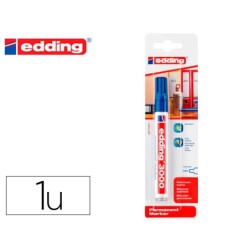 Rotulador edding marcador permanente 3000 azul n.3 punta redonda 1,5-3 mm blister de 1 unidad