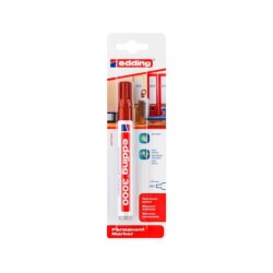 Rotulador edding marcador permanente 3000 rojo n.2 punta redonda 1,5-3 mm blister de 1 unidad