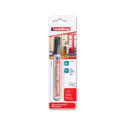 Rotulador edding marcador permanente 3000 negro n.1 punta redonda 1,5-3 mm blister de 1 unidad