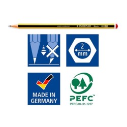 Lapices de grafito staedtler noris n.2 hb blister de 3 unidades